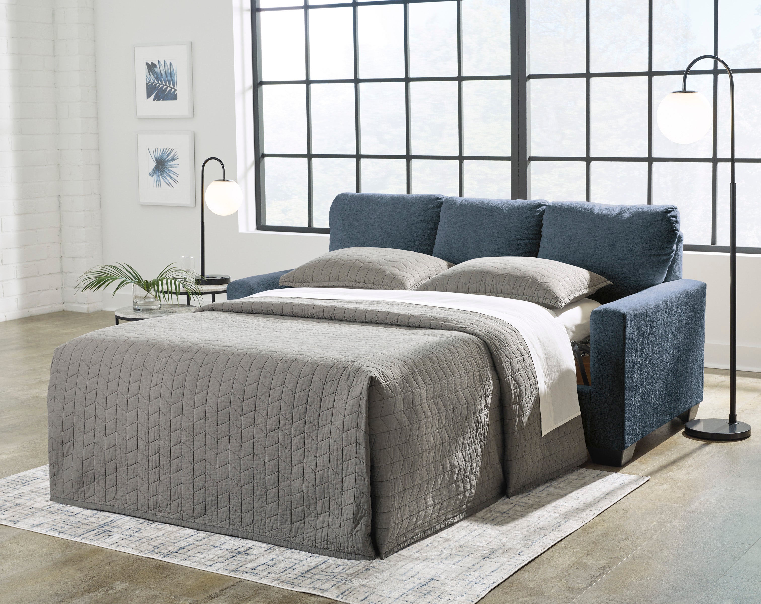 Ashley Rannis Full Sofa Sleeper in Navy 5360436C | Mai Furniture