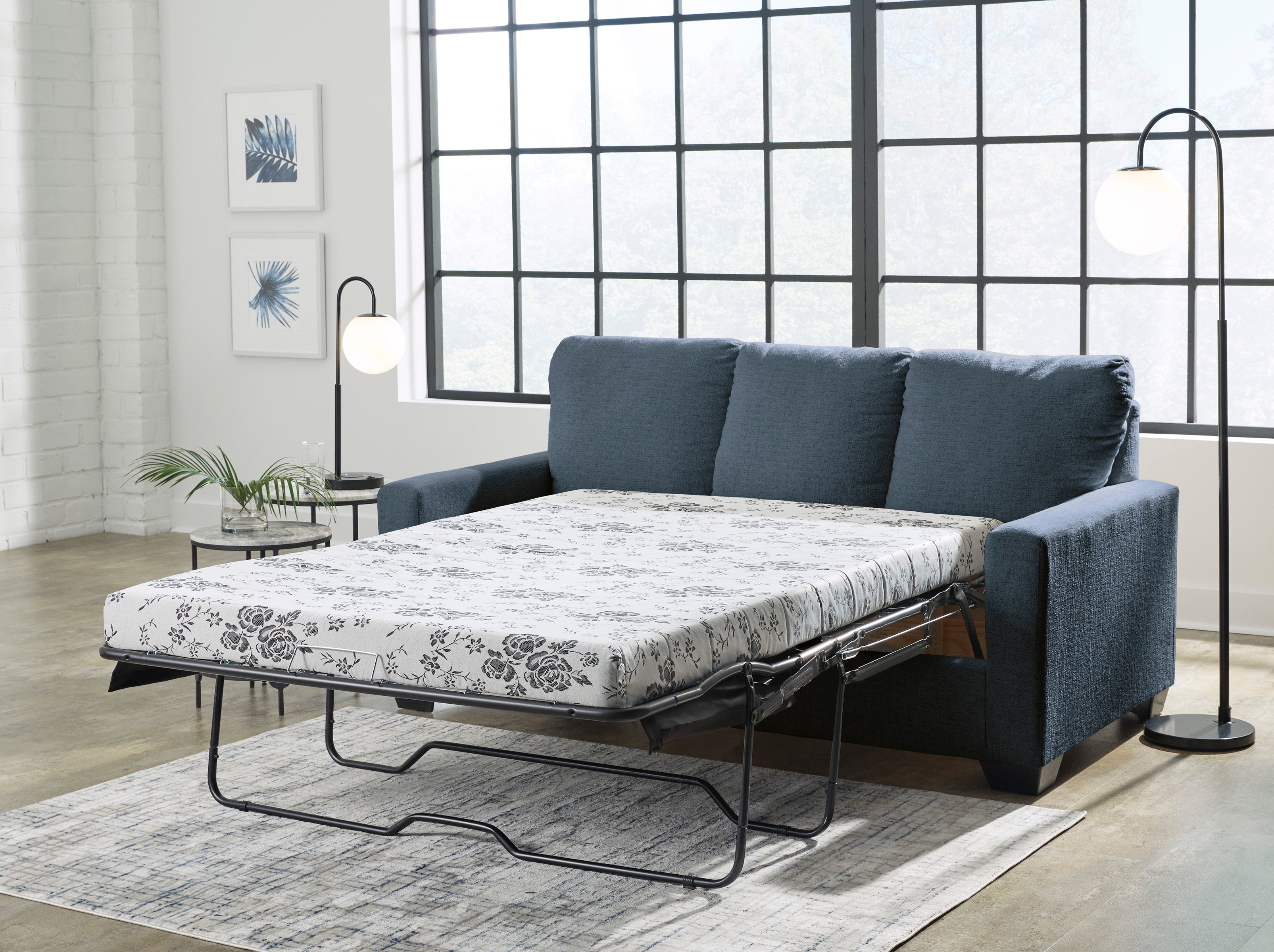 Ashley Rannis Full Sofa Sleeper in Navy 5360436C | Mai Furniture