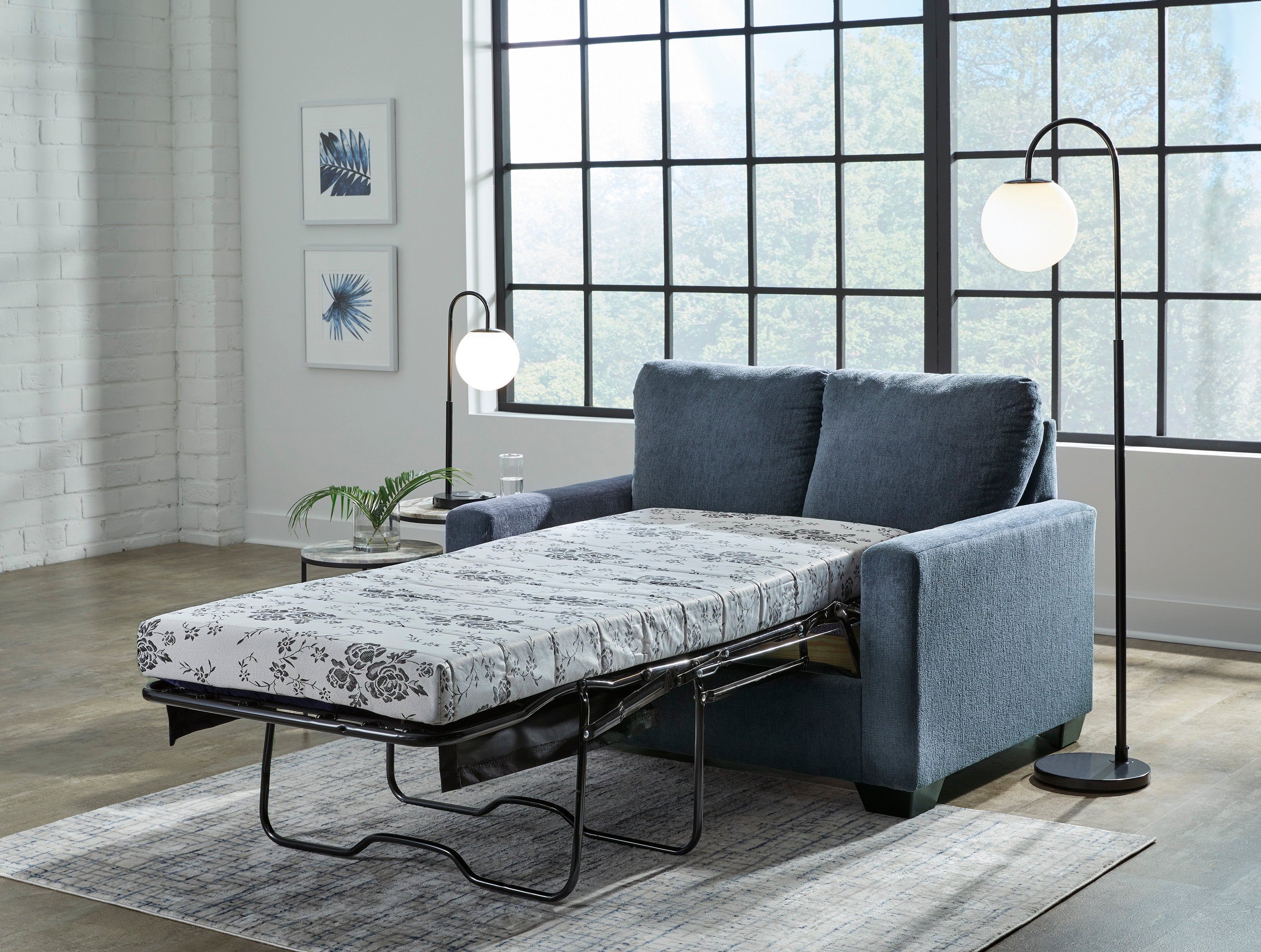 Ashley Rannis Twin Sofa Sleeper in Navy 5360437C | Mai Furniture