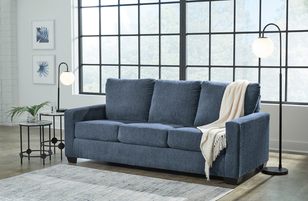 Ashley Rannis Queen Sofa Sleeper in Navy 5360439C | Mai Furniture