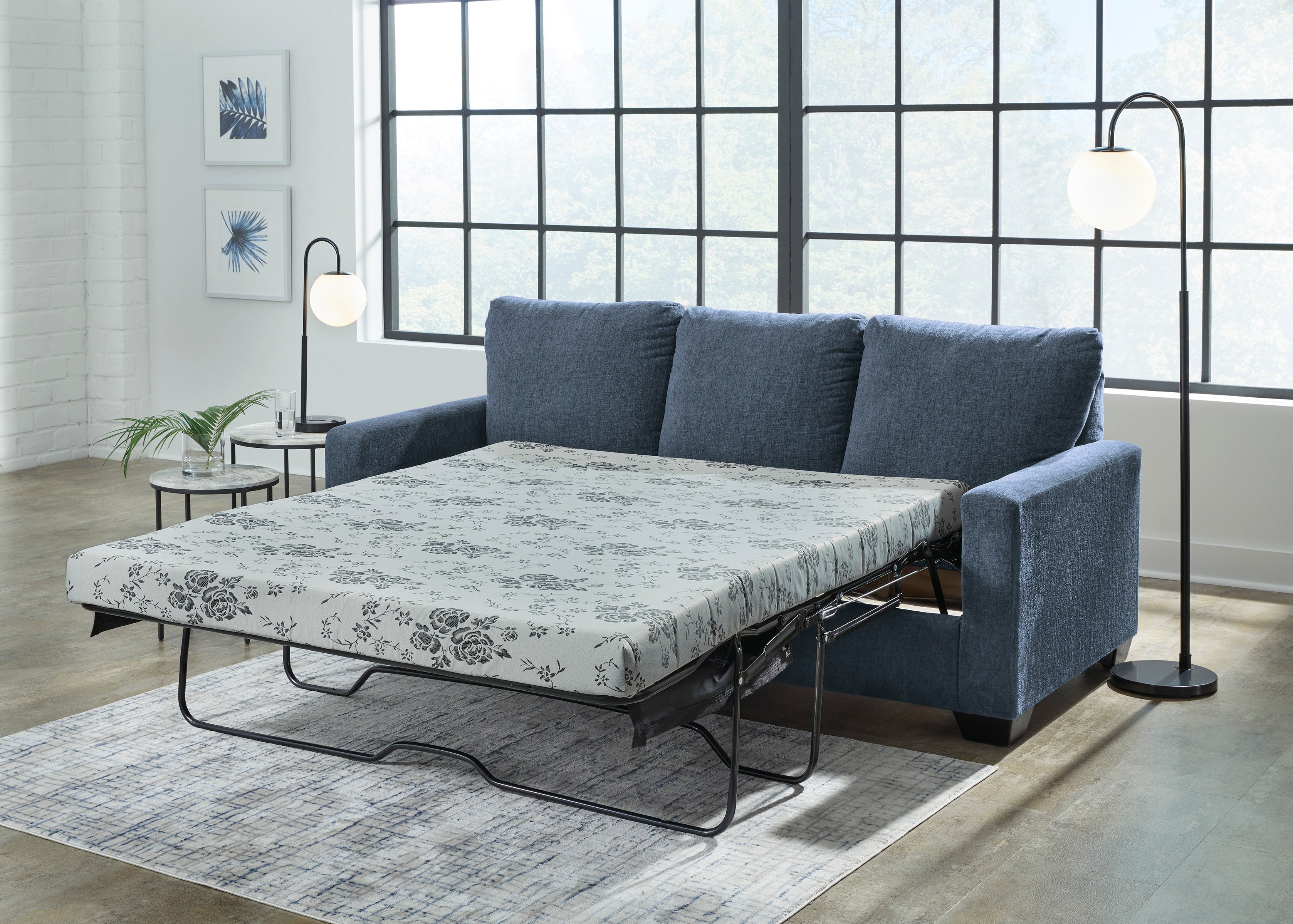 Ashley Rannis Queen Sofa Sleeper in Navy 5360439C | Mai Furniture