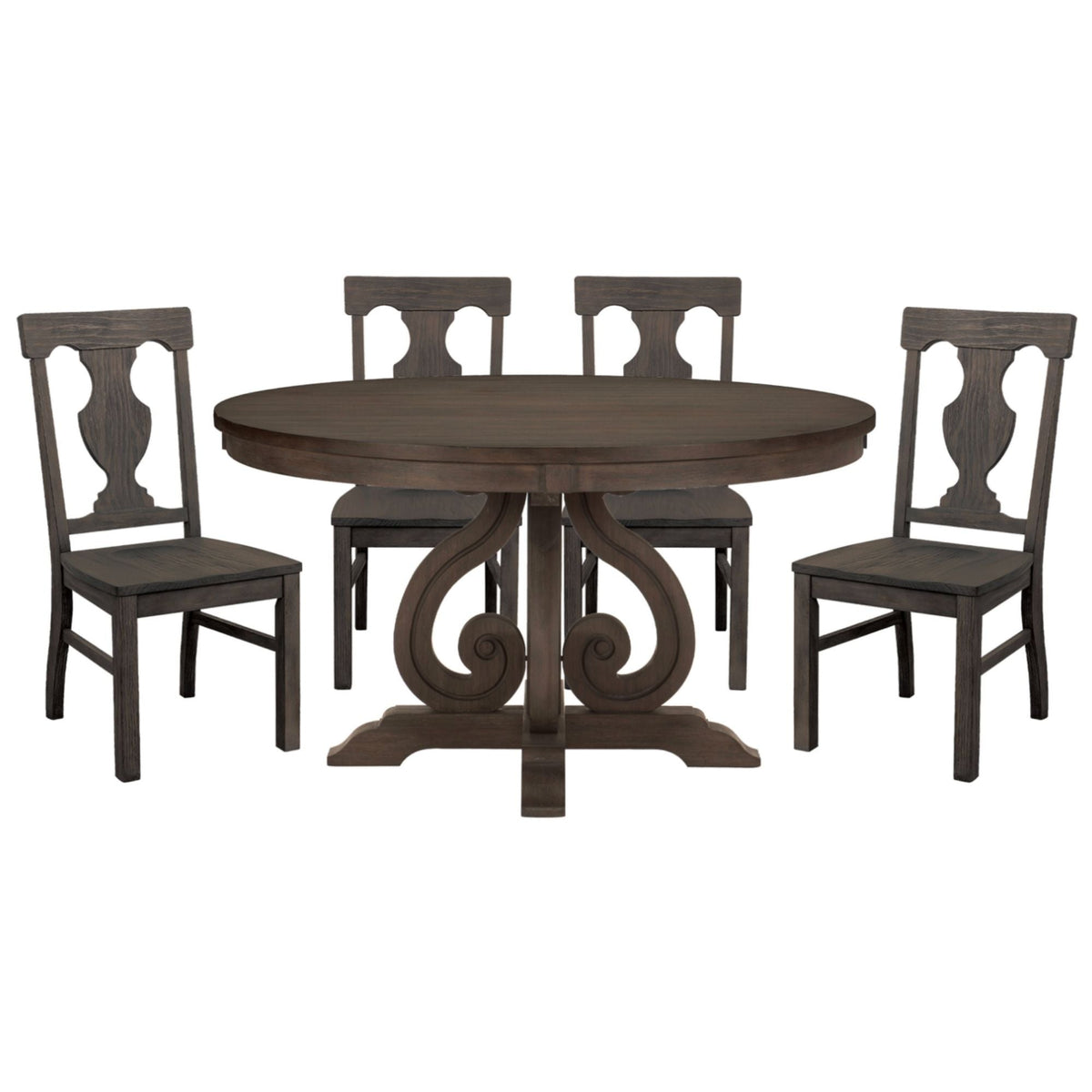 Toulon Round Dining Set 5438-54*5