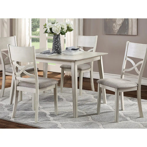 Antique 5 pc White Dining Set 5739 - Mazin