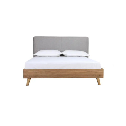 Cassidy Upholstered Platform Bed 5890GY Mazin