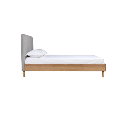 Cassidy Upholstered Platform Bed 5890GY Mazin