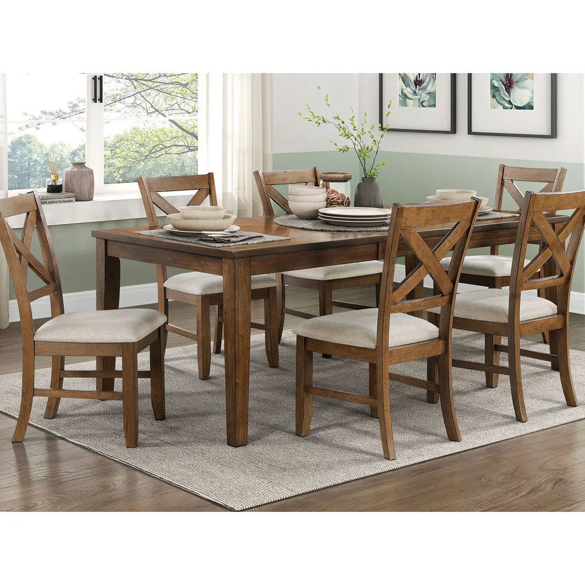 Counsil 7 pc Dining Set 5893 - Mazin