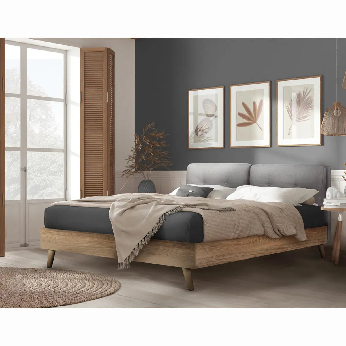 Jumana Platform Bed 5898BE Mazin