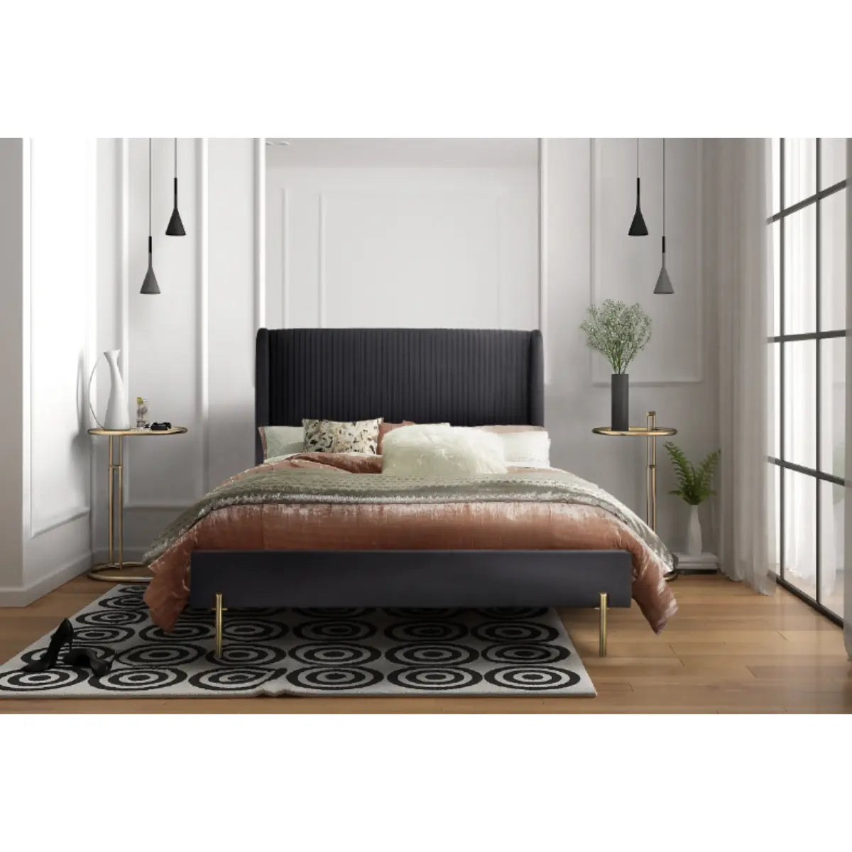 Estelle Upholstered Platform Bed 5900DG Mazin