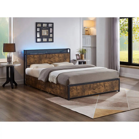 5930 LED Platform Bed International Furniture