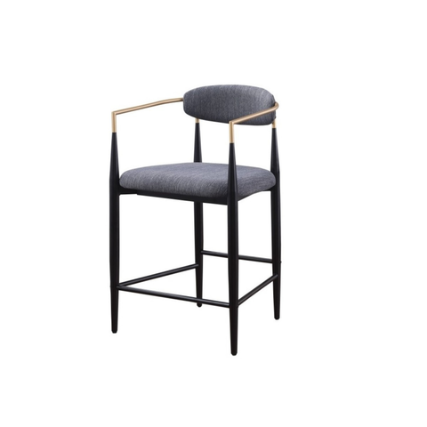 61327-Counter Bar Stool Set of 2 in Grey