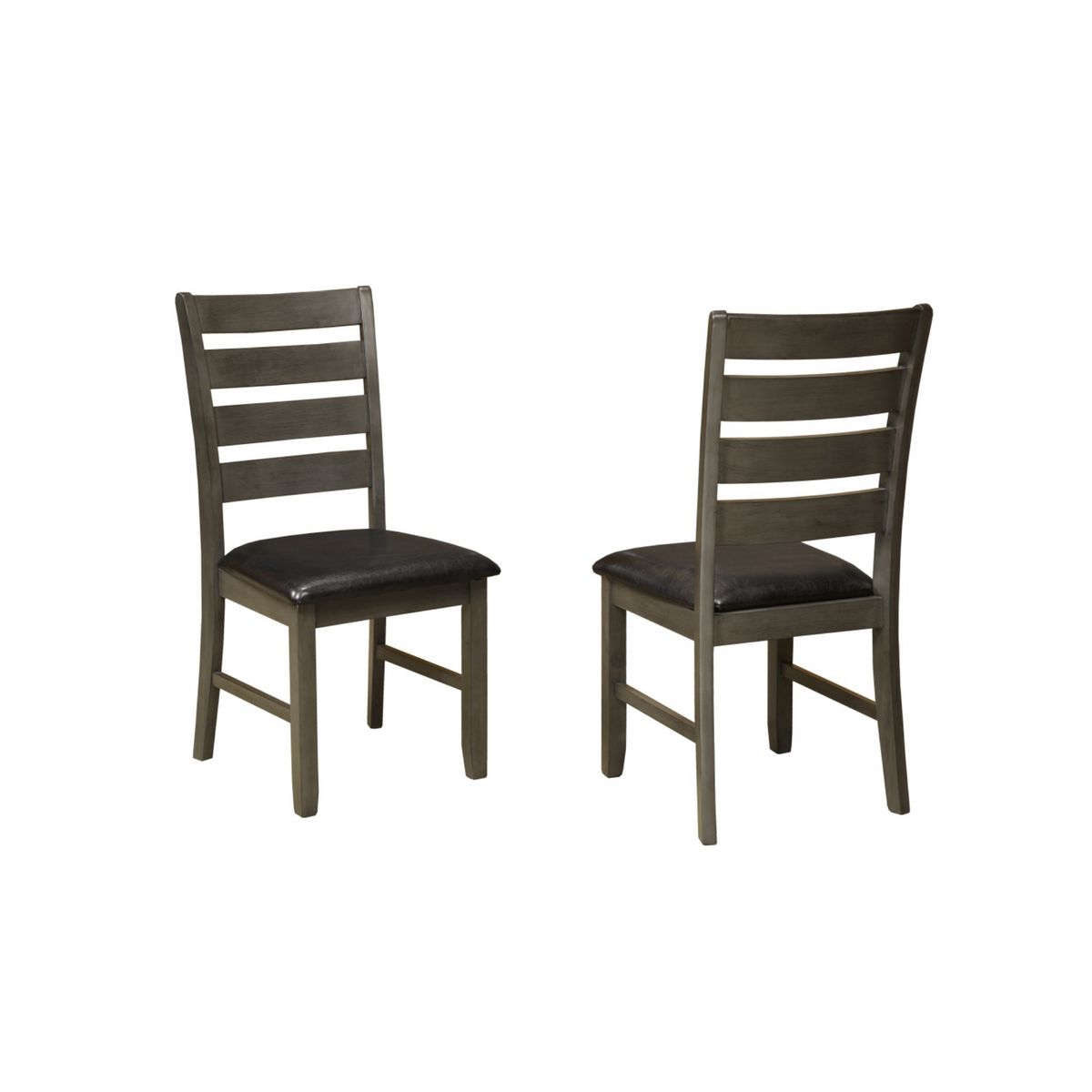 679G-22-Dining Chair,Set OF 2 in Dark Grey