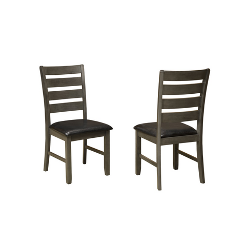 679G-22-Dining Chair,Set OF 2 in Dark Grey