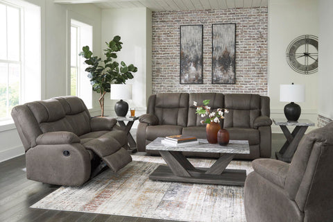 First Base Sofa and Loveseat Reclining Set