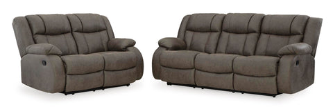 First Base Sofa and Loveseat Reclining Set