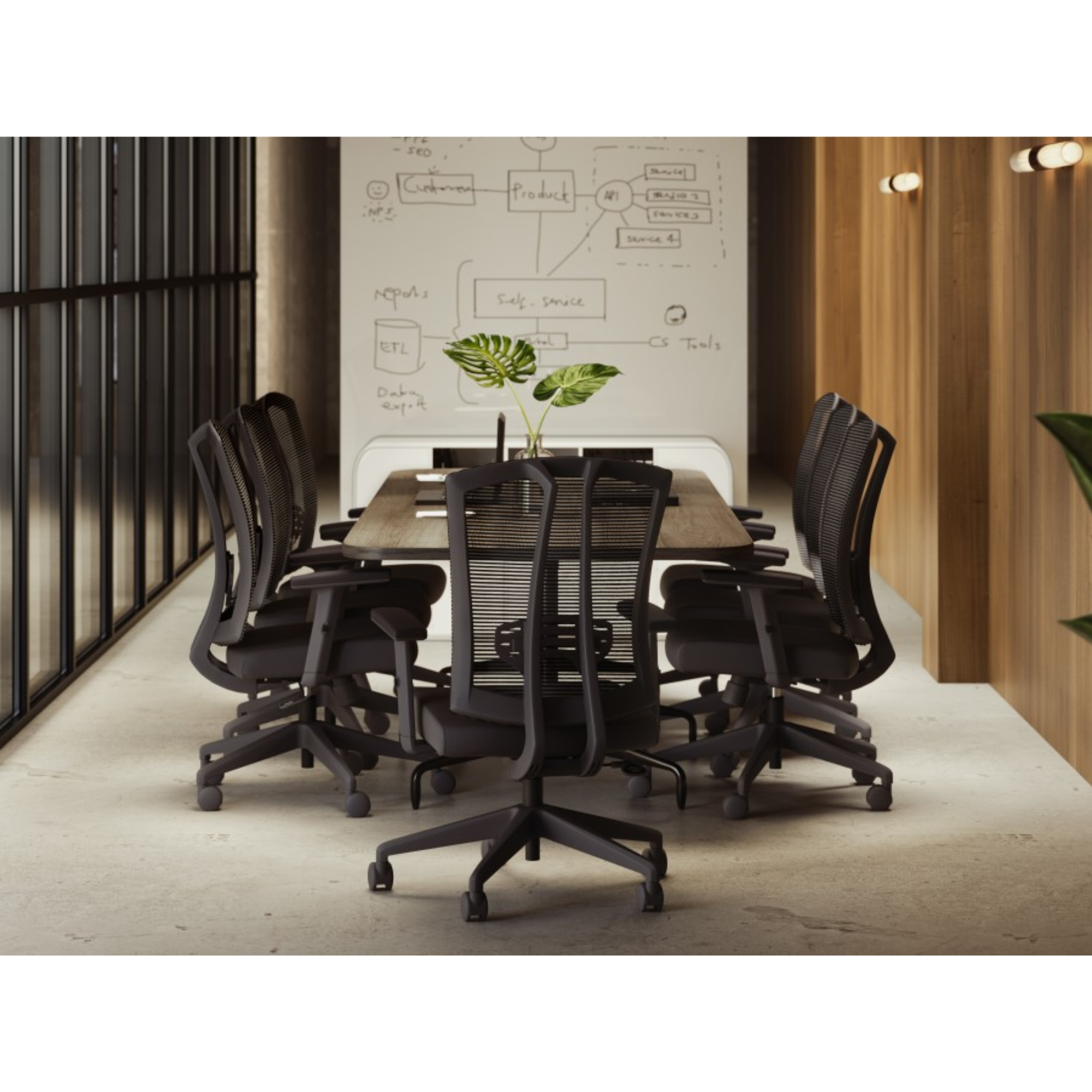 7400-Office Chair in Black