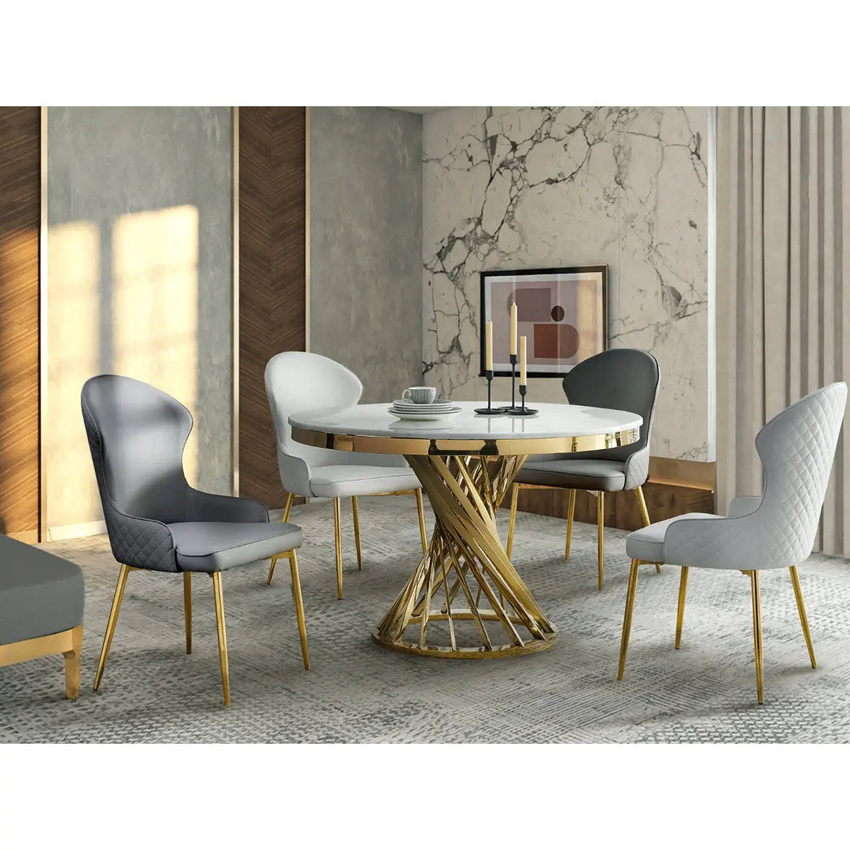 Venus 5 pc Glass Dining Set 7452 - Mazin