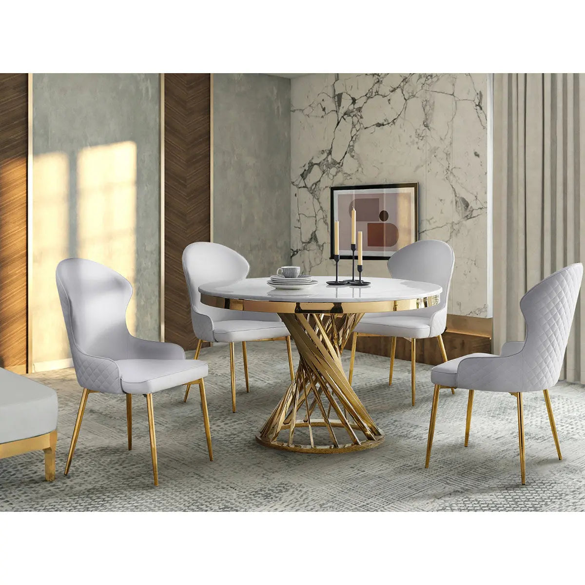 Venus 5 pc Glass Dining Set 7452 - Mazin