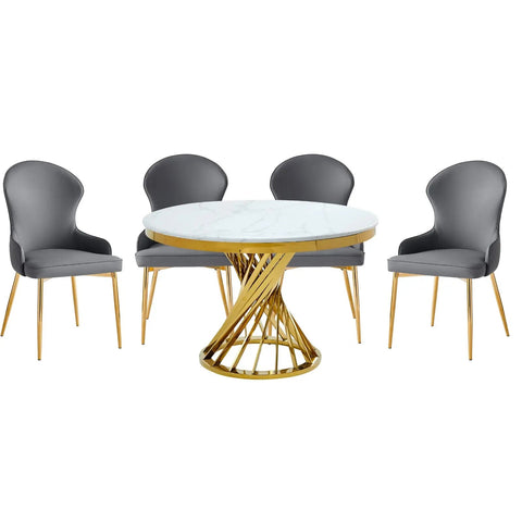 Venus 5 pc Glass Dining Set 7452 - Mazin
