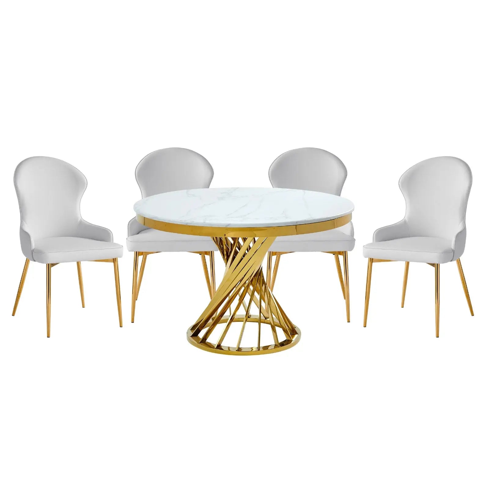 Venus 5 pc Glass Dining Set 7452 - Mazin