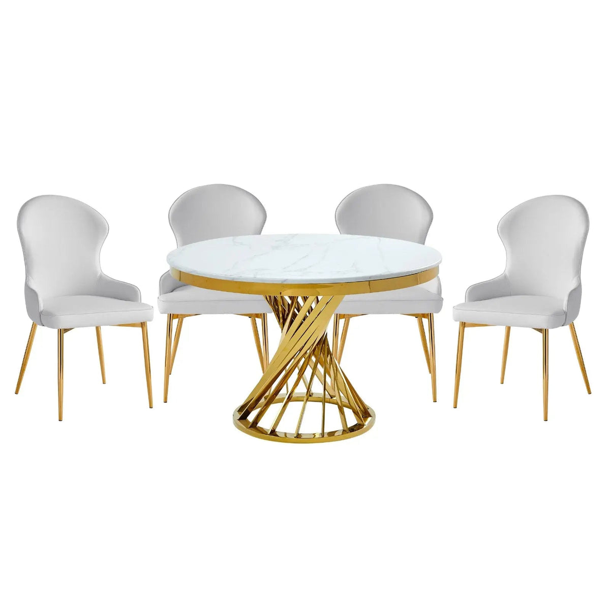 Venus 5 pc Glass Dining Set 7452 - Mazin