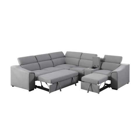 75651 -LHF- Sectional Sofa Bed n Grey