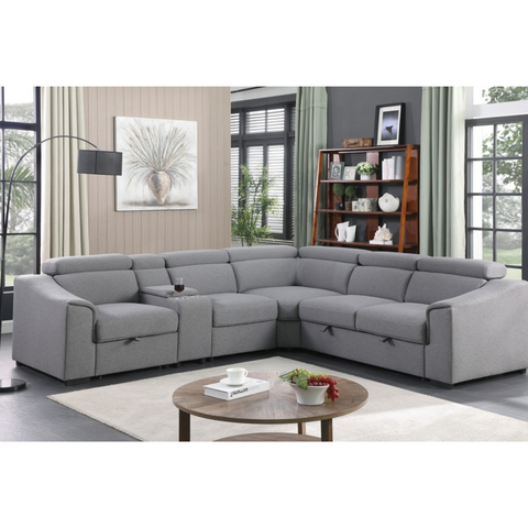75652 -RHF Sectional Sofa Bed In Grey
