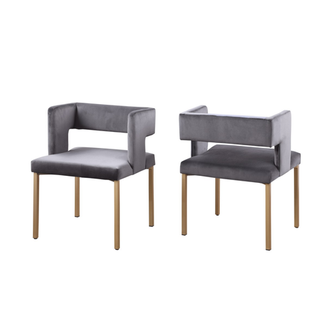 7622- Dining Chair,Set OF 2 in Grey
