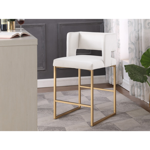 7630-Counter Stool, Set of 2 in Beige