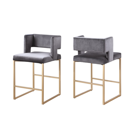 7631 Counter Stool, Set of 2 in Grey