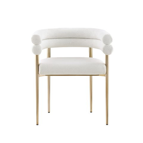 80412- Dining Chair, Set Of 2 ,in Cream/Gold