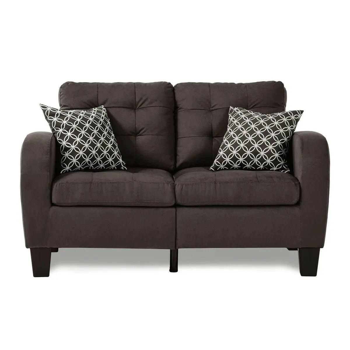 Sinclair Fabric Sofa Set in Brown.