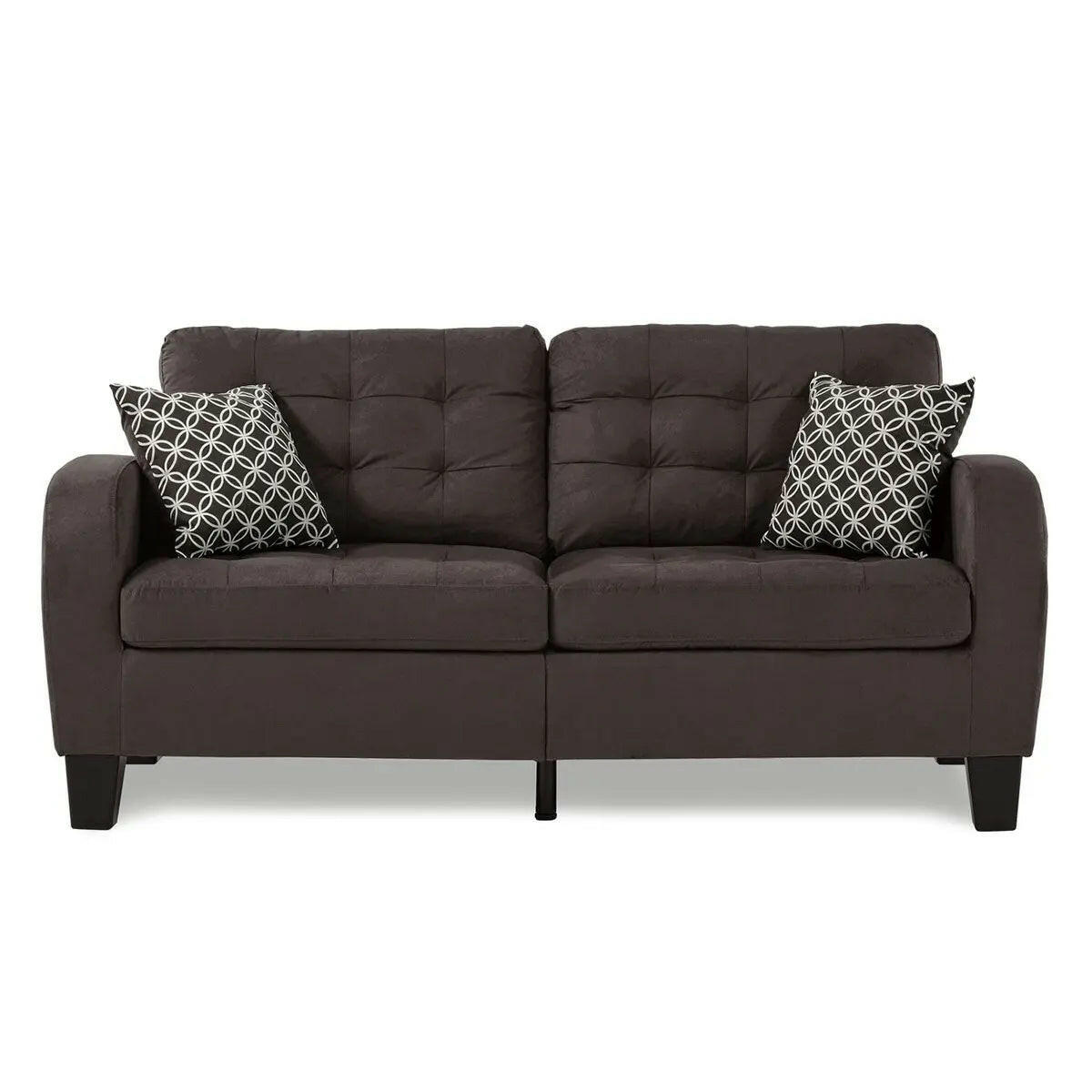 Sinclair Fabric Sofa Set in Brown.