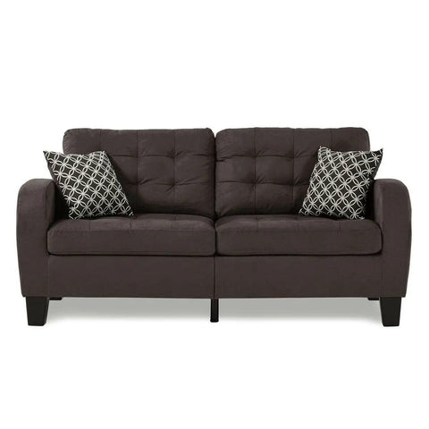 Sinclair Fabric Sofa Set in Brown.