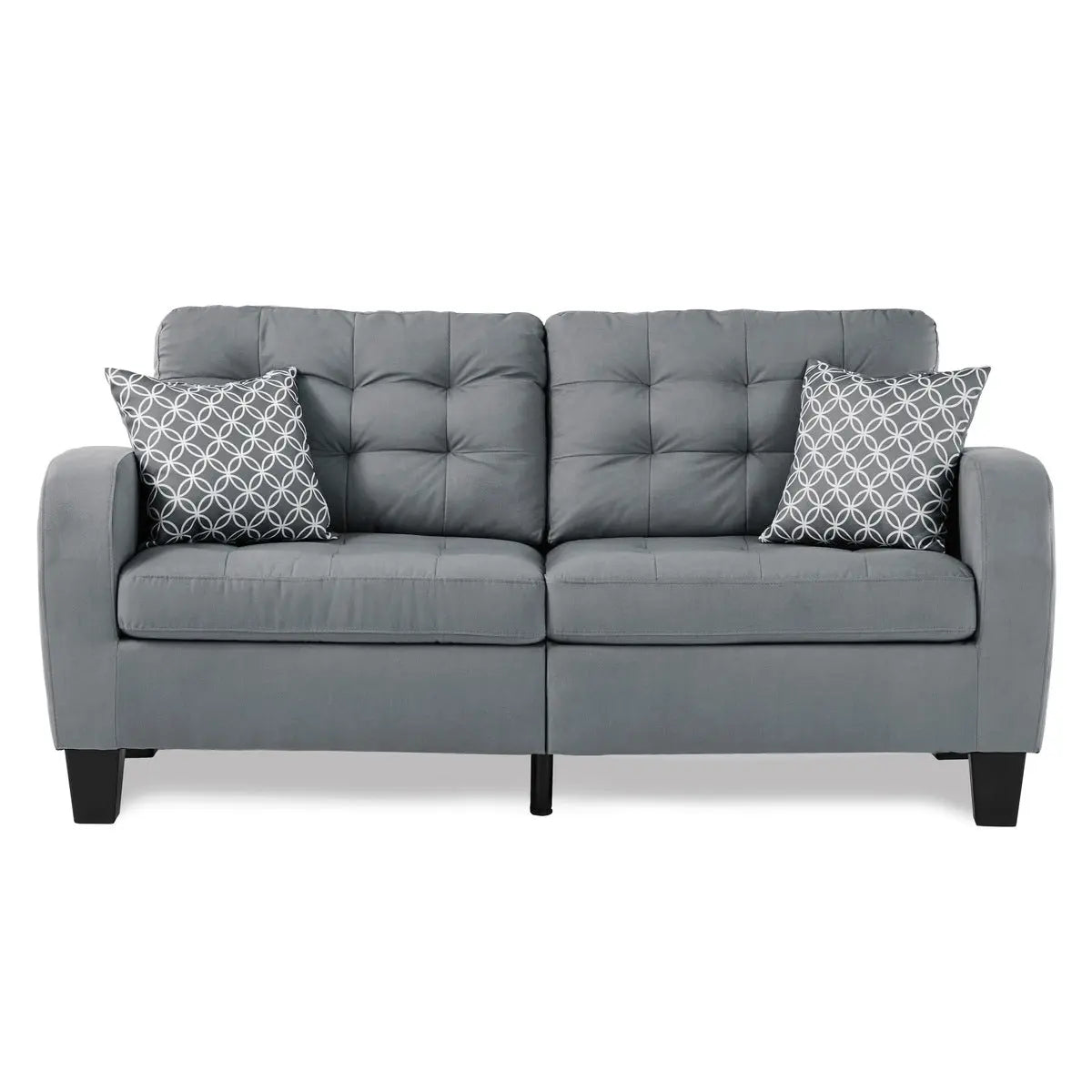 Sinclair 2 pc Fabric Sofa Set in Grey - Mazin