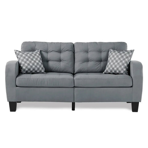 Sinclair 2 pc Fabric Sofa Set in Grey - Mazin