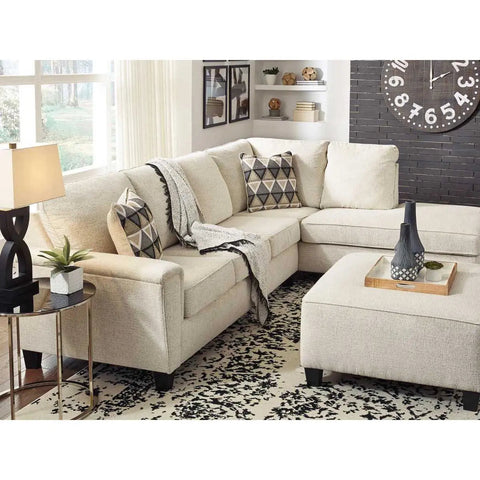 Ashley Abinger 2 Piece RFH Sectional with Chaise in Natural | Mai Furniture