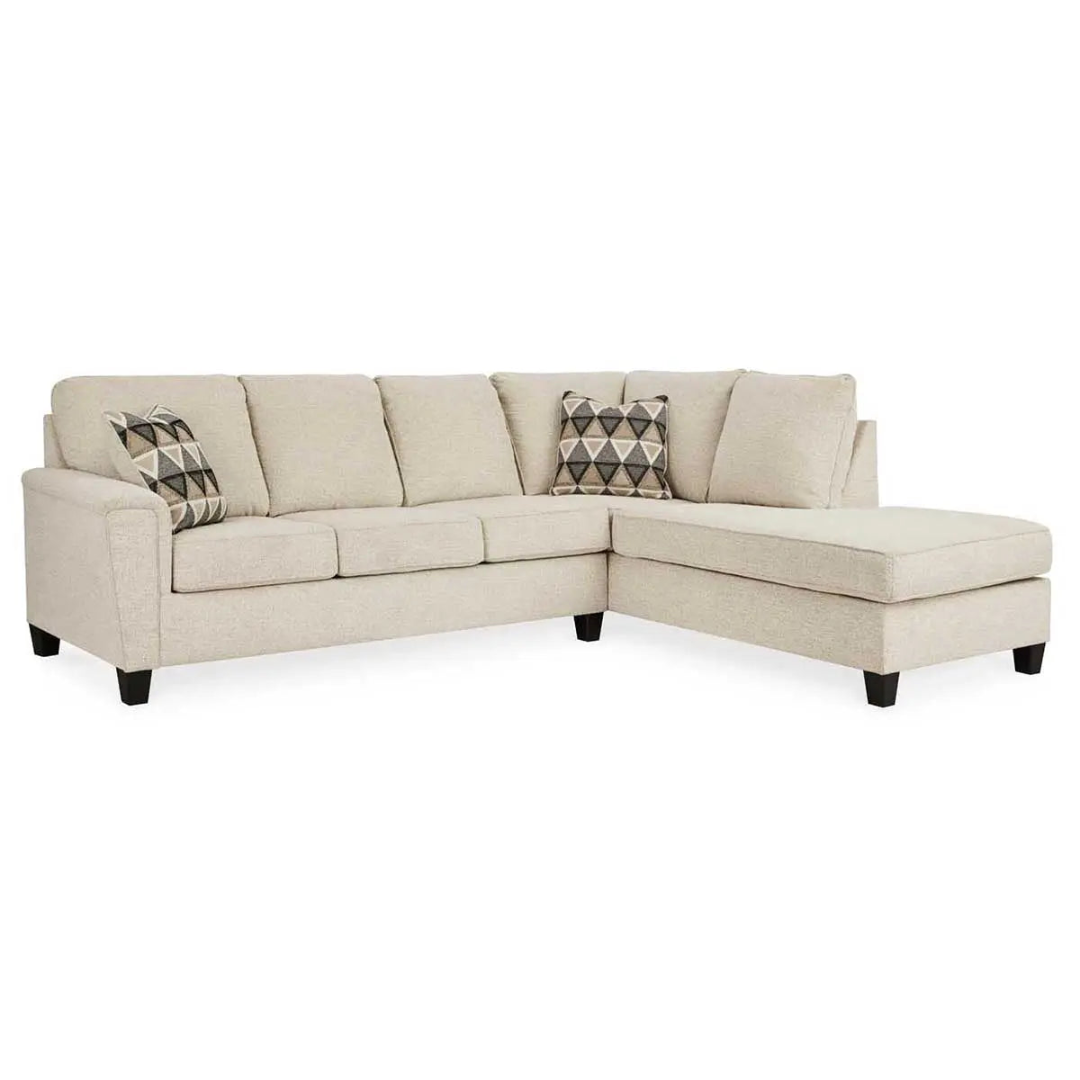 Ashley Abinger 2 Piece RFH Sectional with Chaise in Natural | Mai Furniture