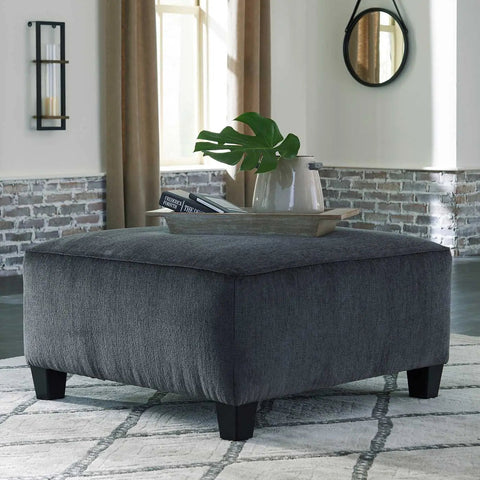 Ashley Abinger Oversized Accent Ottoman in Smoke | Mai Furniture
