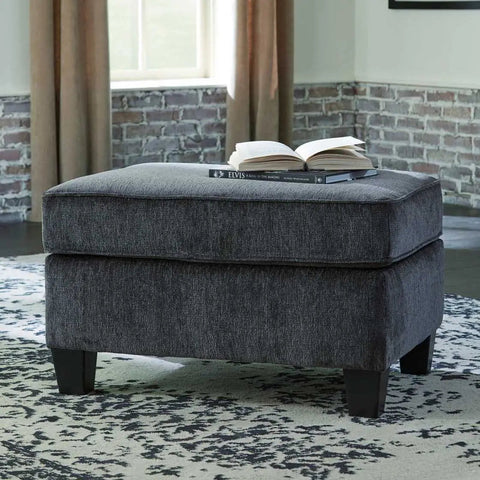 Ashley Abinger Accent Ottoman in Smoke | Mai Furniture