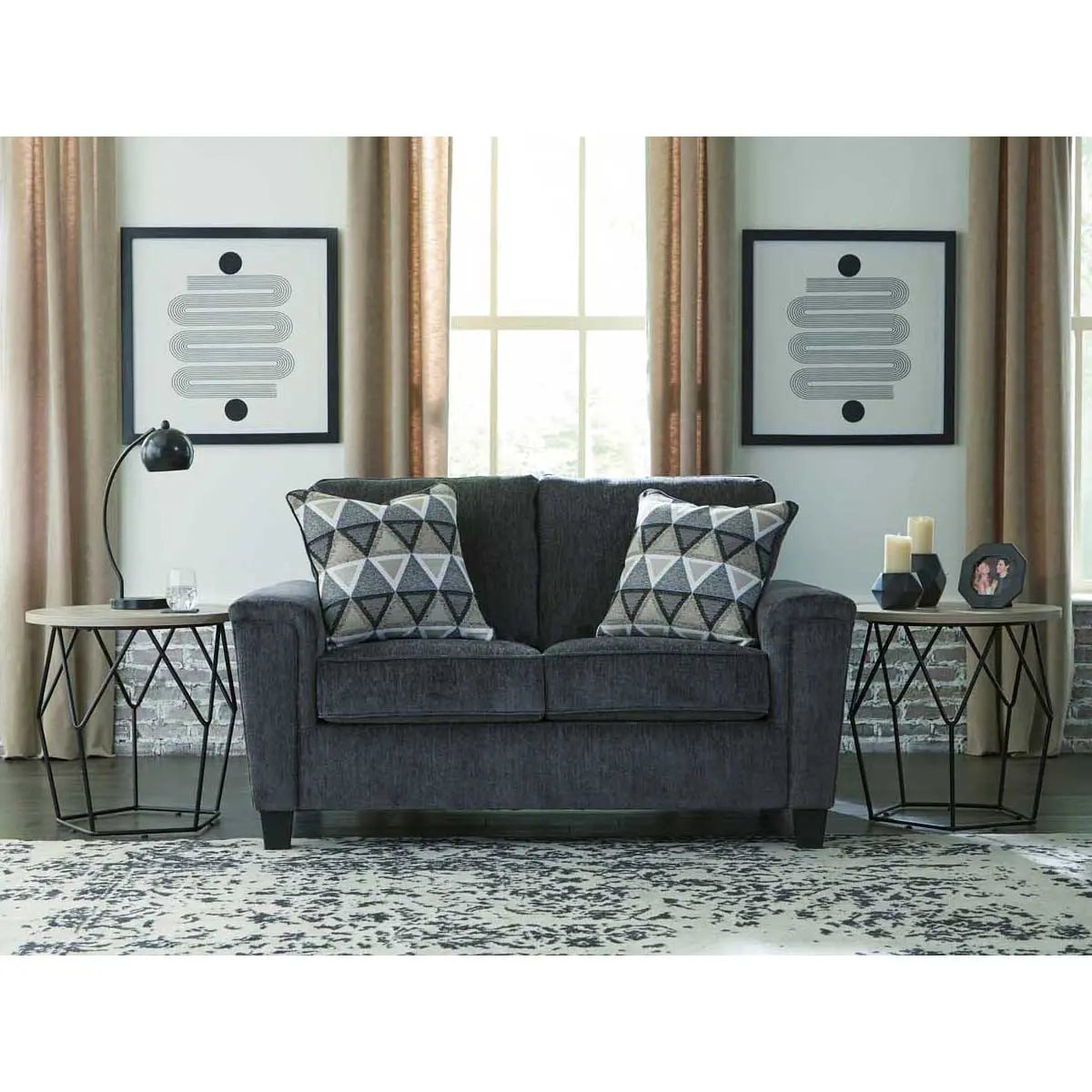 Ashley Abinger Loveseat in smoke | Mai Furniture