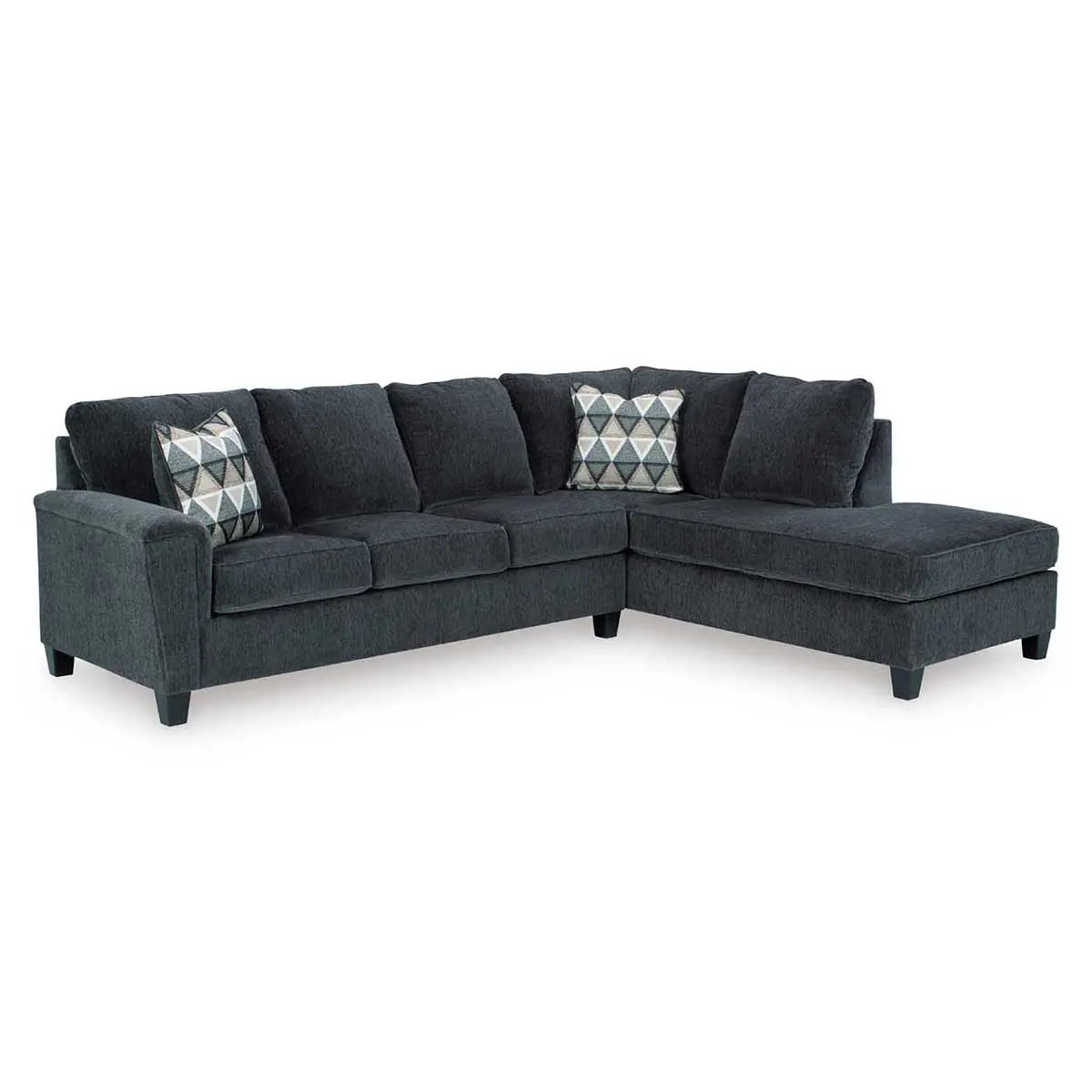 Ashley Abinger 2 Piece RFH Sectional with Chaise in Smoke | Mai Furniture