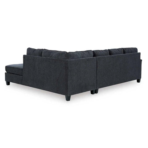 Ashley Abinger 2 Piece RFH Sectional with Chaise in Smoke | Mai Furniture