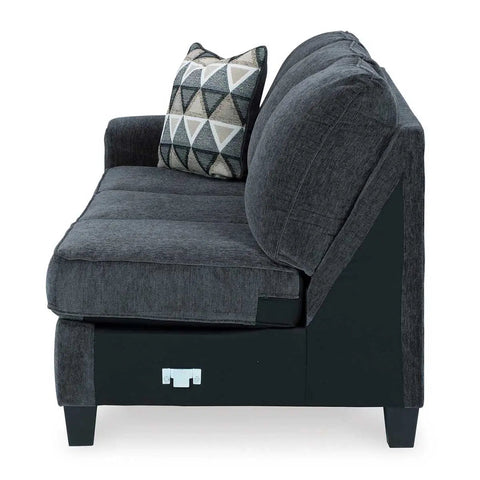 Ashley Abinger 2 Piece RFH Sectional with Chaise in Smoke | Mai Furniture