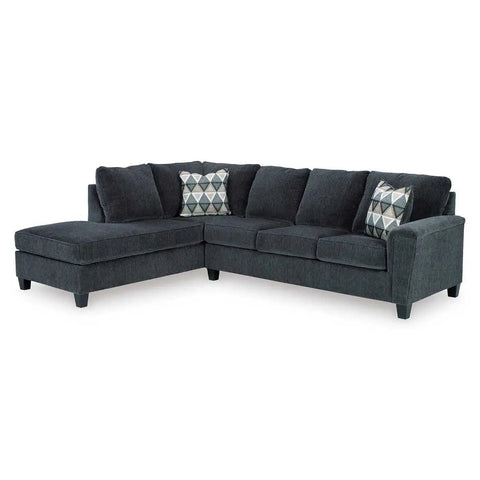 Ashley Abinger 2 Piece LFH Sectional with Chaise in Smoke | Mai Furniture