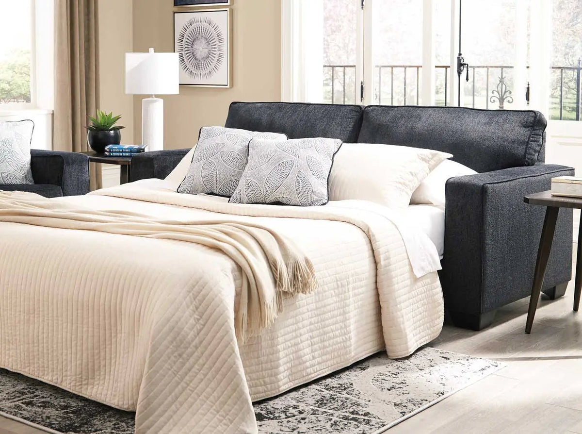 Ashley Altari Fabric Queen Sofa Bed in Slate | Mai Furniture