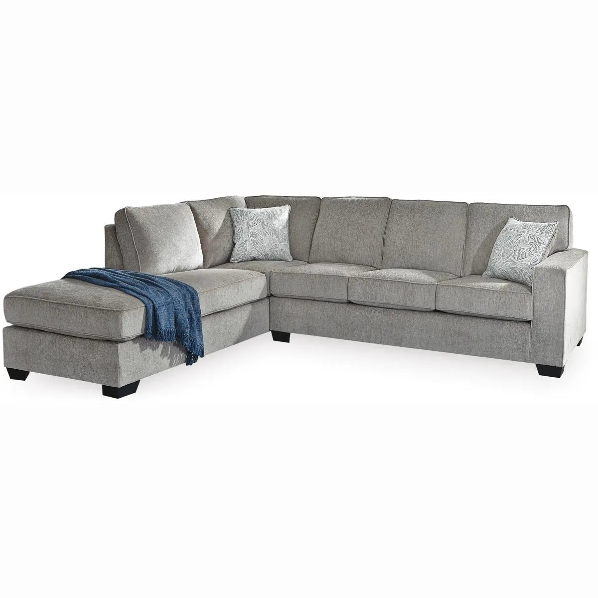 Ashley Altari 2 Piece RFH Chaise Sectional in Alloy | Mai Furniture