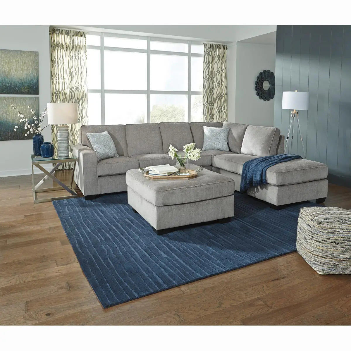 Ashley Altari 2 Piece LFH Chaise Sectional in Alloy | Mai Furniture
