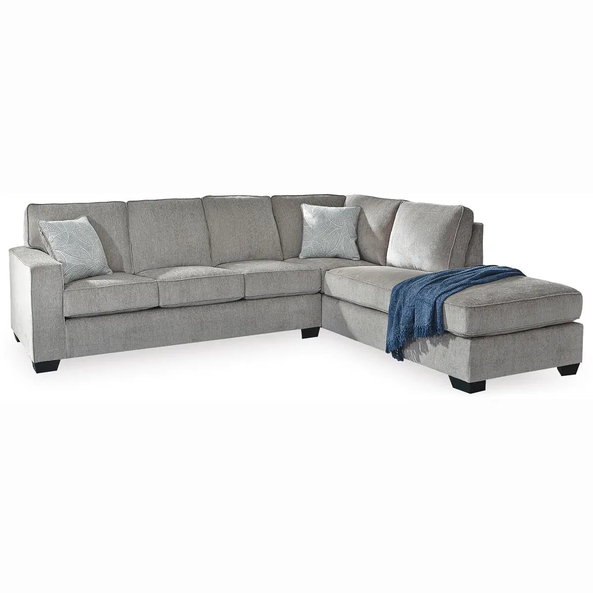 Ashley Altari 2 Piece LFH Chaise Sectional in Alloy | Mai Furniture