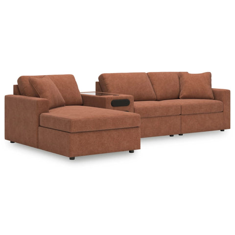 Ashley Modmax 4-Piece Sectional with Chaise and Audio Console