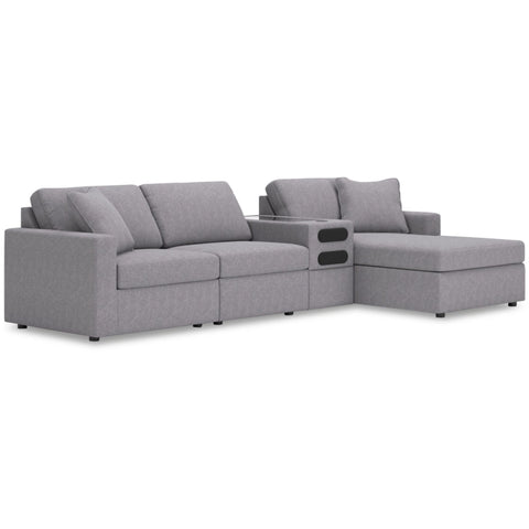 Ashley Modmax 4-Piece Sectional with Chaise and Audio Console